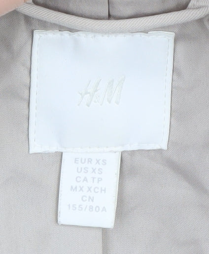 H&M Women's Beige Blazer, Size 8, Two-Button, Lined