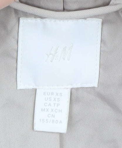 H&M Women's Beige Blazer, Size 8, Two-Button, Lined