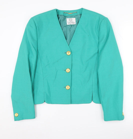 Viyella Women's Green Blazer Size 14
