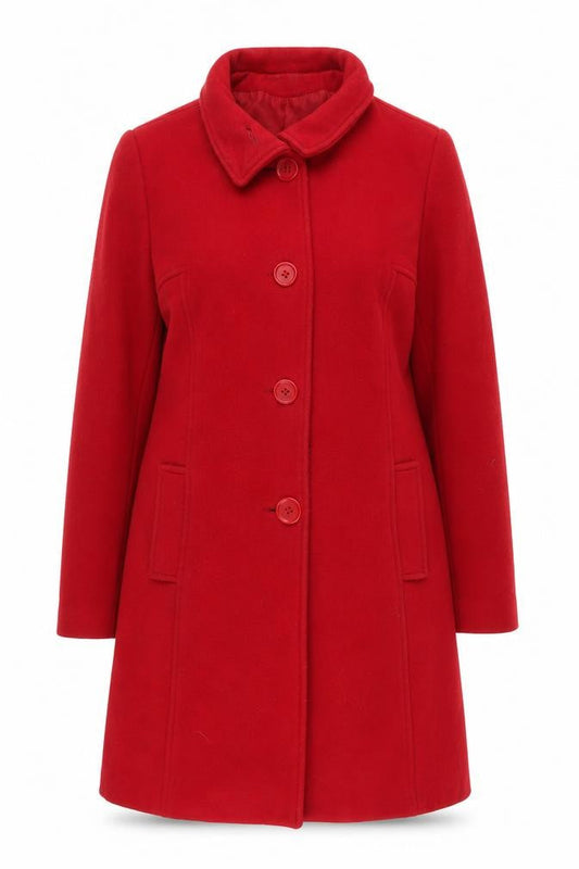 Womens UK Size 14 New Look Red Overcoat