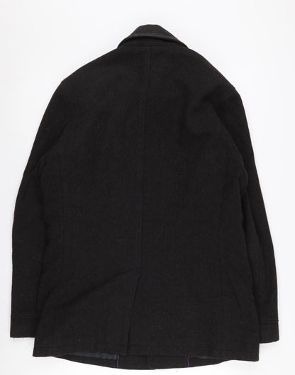 Mens UK Size M NEXT Black Overcoat