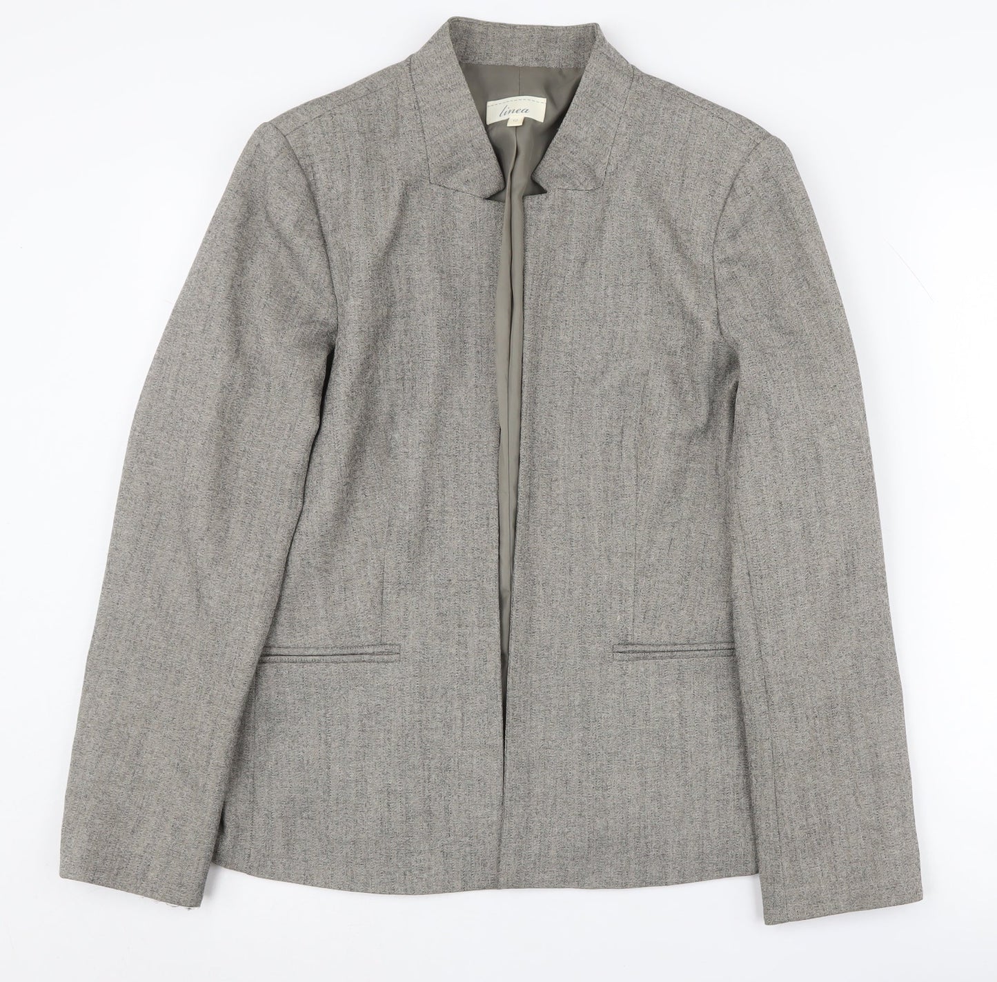 Linea Women's Grey Blazer, Size 12, Lined, Regular Fit