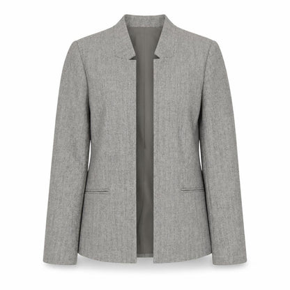 Linea Women's Grey Blazer, Size 12, Lined, Regular Fit