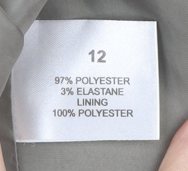 Linea Women's Grey Blazer, Size 12, Lined, Regular Fit