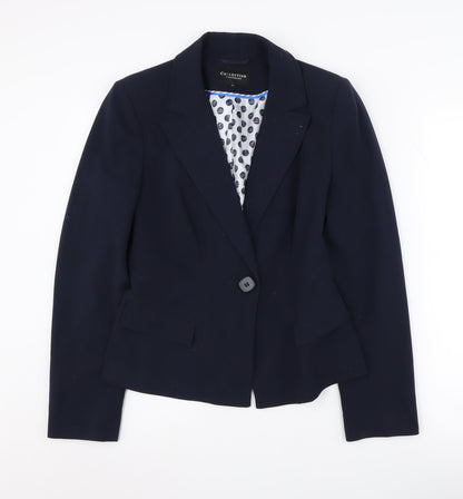 Debenhams Women's Blue Blazer Size 10 Notch Lapel