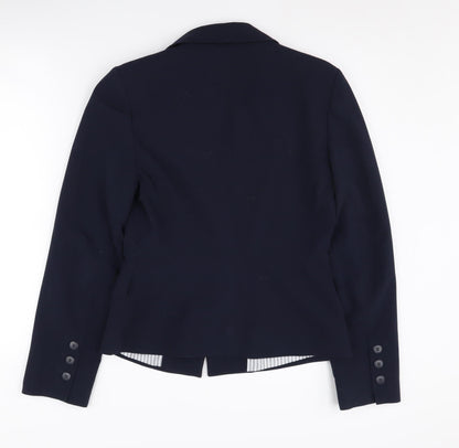 Debenhams Women's Blue Blazer Size 10 Notch Lapel