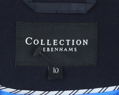 Debenhams Women's Blue Blazer Size 10 Notch Lapel