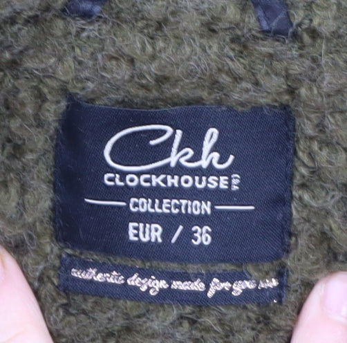 Clockhouse Women's Green Long Coat Size 8