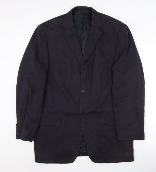 Mens UK Size 40 Pierre Cardin Regular Blue Suit Jacket