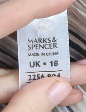 Womens UK Size 16 Marks and Spencer Multicoloured  Button-Up