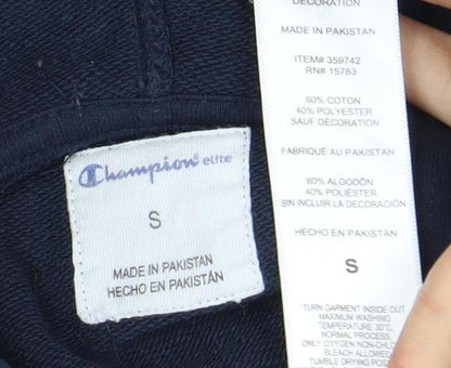 Mens UK Size S Champion Blue Pullover Hoodie