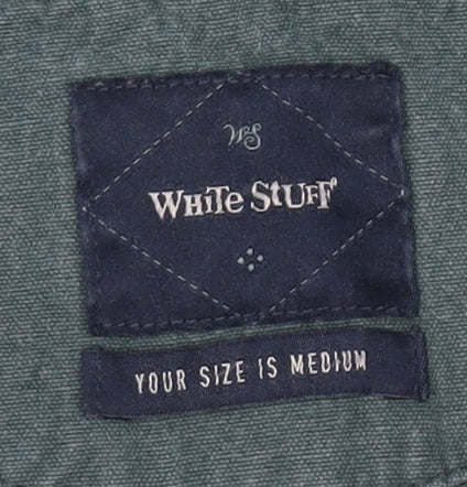 White Stuff Men's Green 1/4 Zip Sweatshirt M