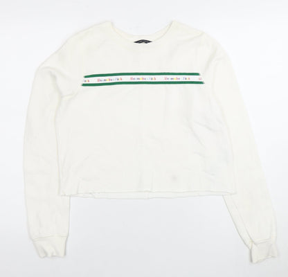 Abercrombie & Fitch Women's White Pullover Sweatshirt S