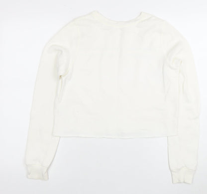 Abercrombie & Fitch Women's White Pullover Sweatshirt S