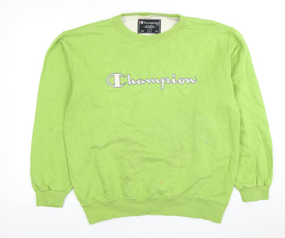 Mens UK Size L Champion Green Pullover Sweatshirt