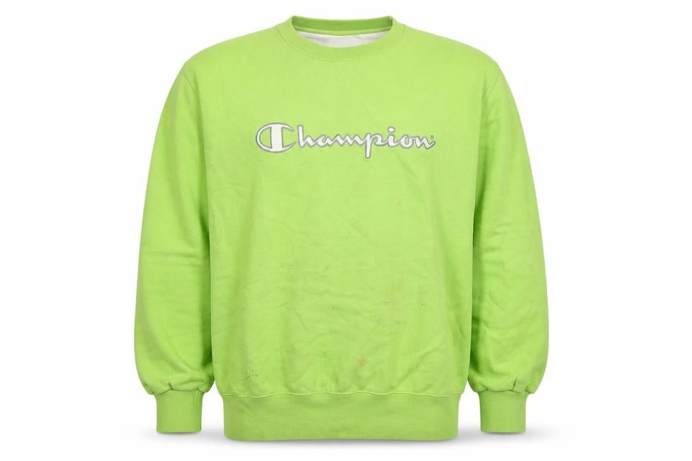 Mens UK Size L Champion Green Pullover Sweatshirt