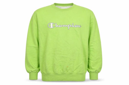 Mens UK Size L Champion Green Pullover Sweatshirt