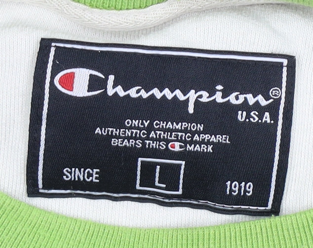 Mens UK Size L Champion Green Pullover Sweatshirt