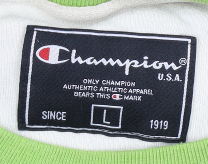 Mens UK Size L Champion Green Pullover Sweatshirt