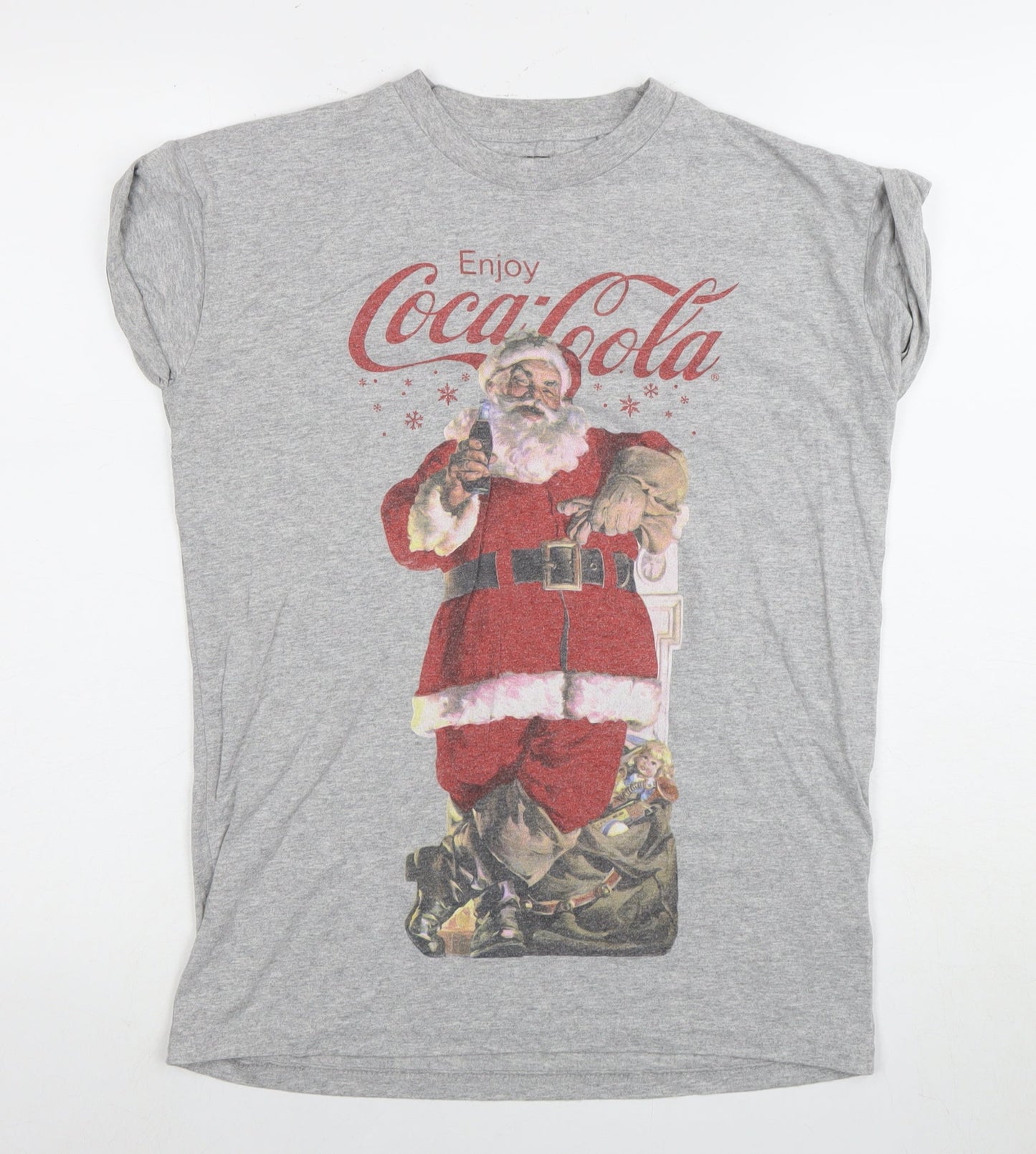 UK Size 4 Coca-Cola Grey Basic T-Shirt