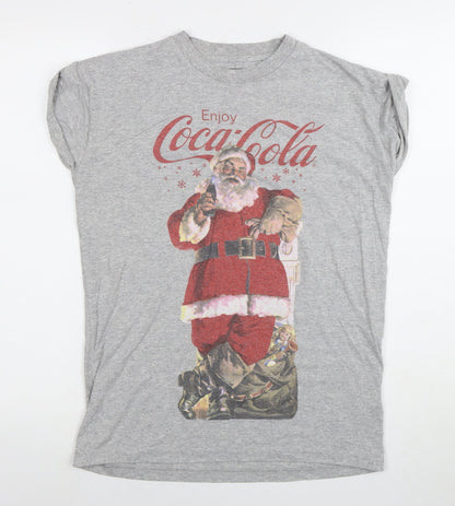 UK Size 4 Coca-Cola Grey Basic T-Shirt