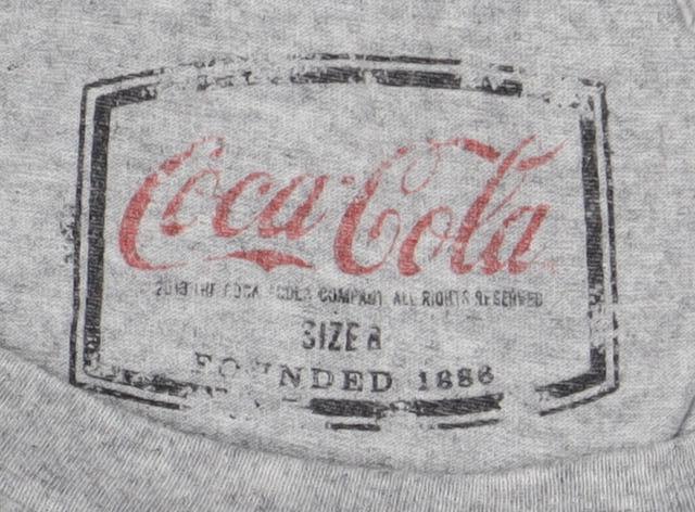 UK Size 4 Coca-Cola Grey Basic T-Shirt