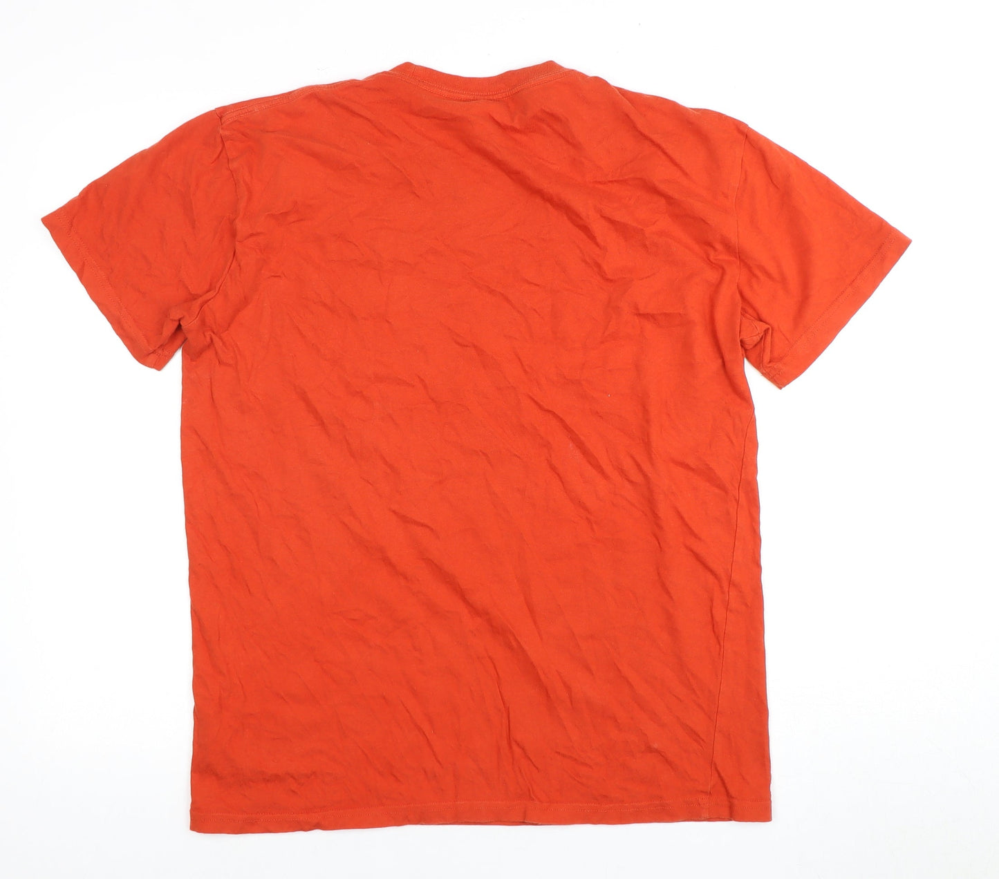Patta Men's Orange M Crew Neck Logo T-Shirt
