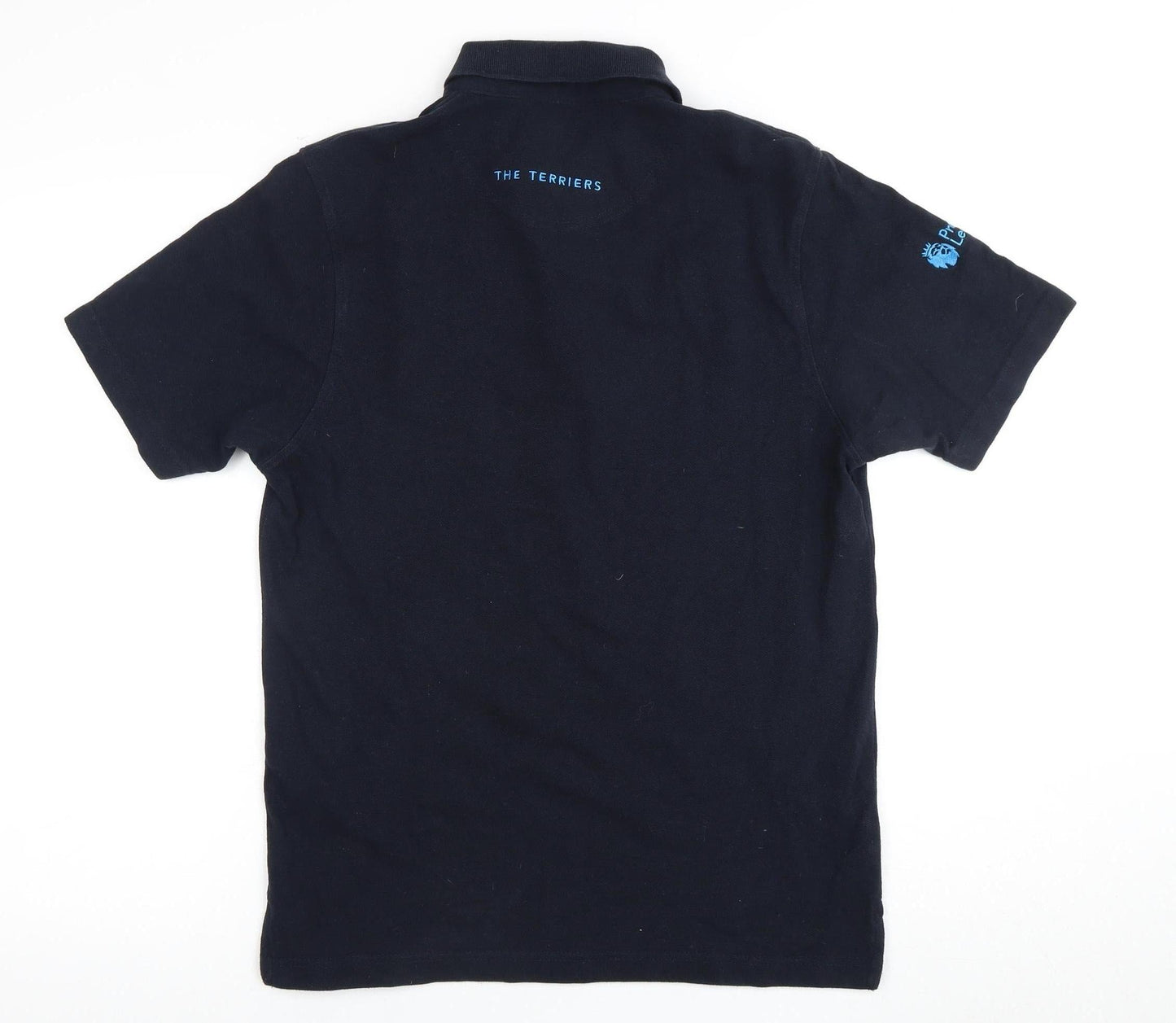 Henbury Men's Black Polo Shirt Medium, Logo Accent