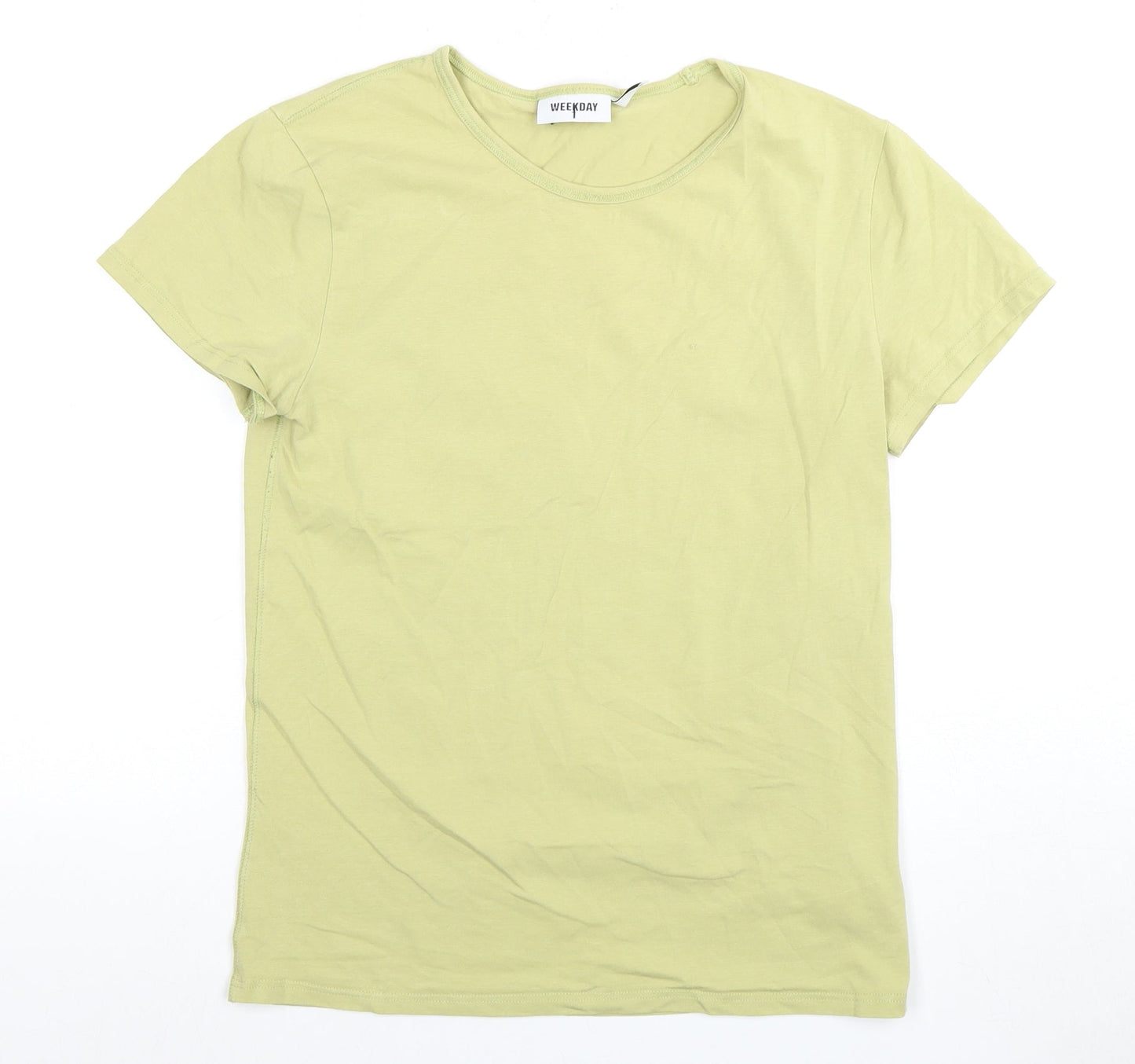 Unisex Adults UK Size S Weekday Green Basic T-Shirt