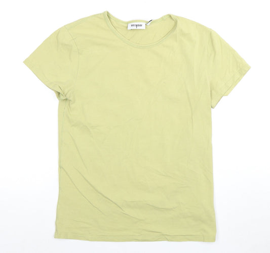 Unisex Adults UK Size S Weekday Green Basic T-Shirt