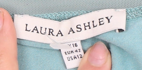 Laura Ashley Women's Blue Long Sleeve T-Shirt Size 14