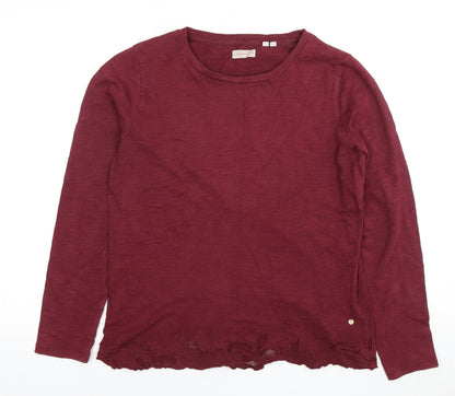Womens UK Size 14 Superdry Red Basic T-Shirt