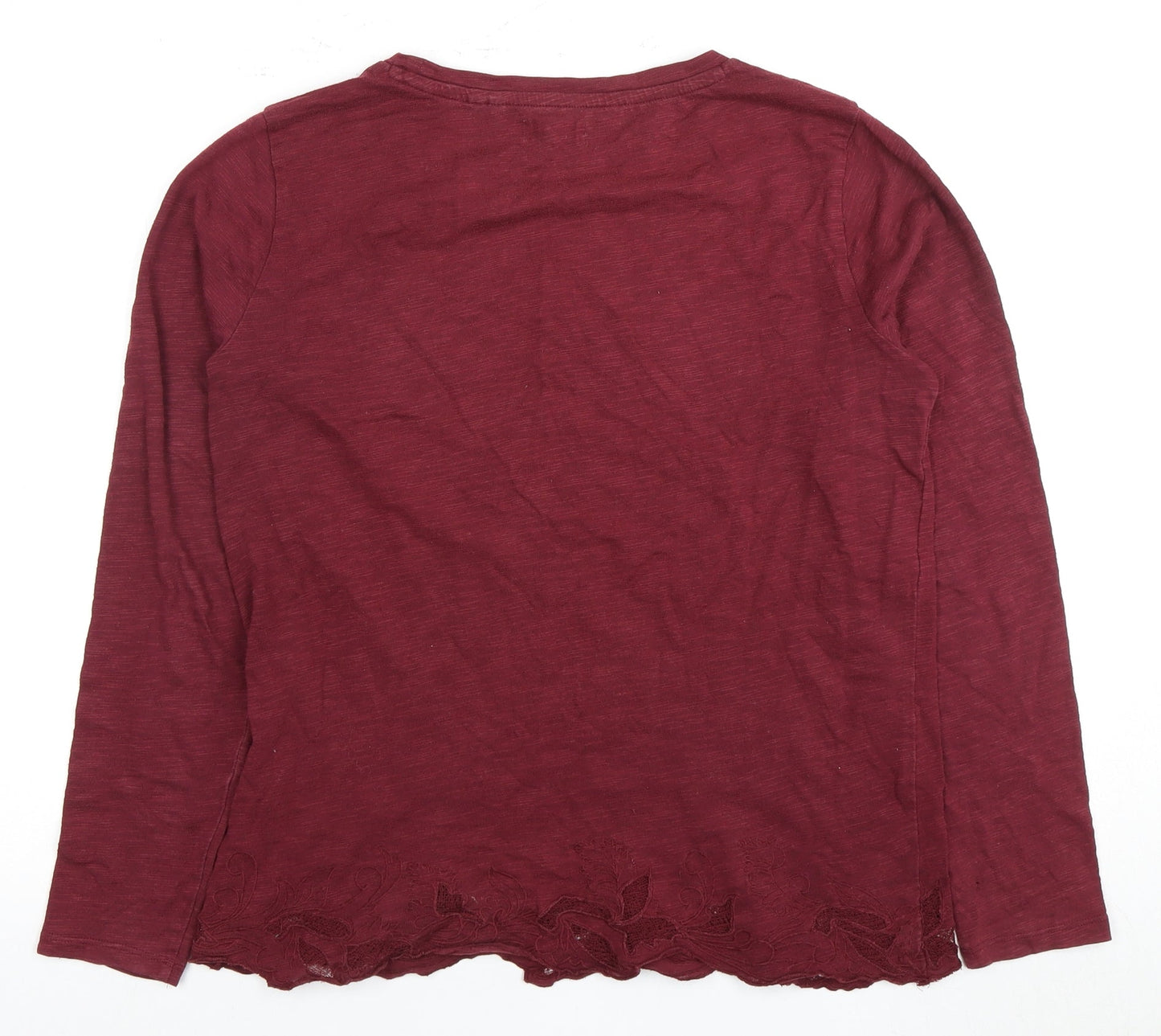 Womens UK Size 14 Superdry Red Basic T-Shirt