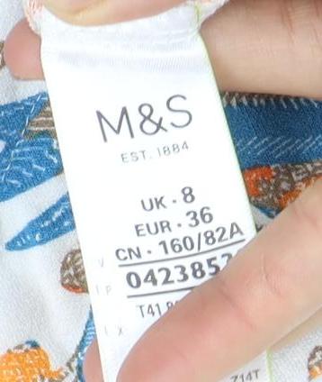 Womens UK Size 8 Marks and Spencer Multicoloured  Blouse
