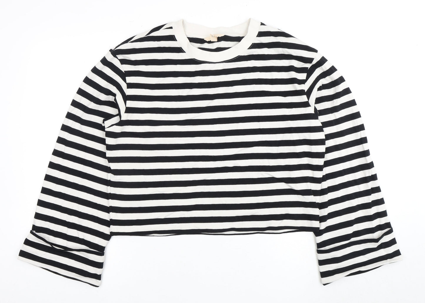 Womens UK Size 12 H&M Multicoloured Cropped T-Shirt
