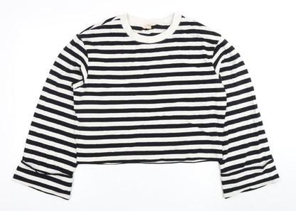 Womens UK Size 12 H&M Multicoloured Cropped T-Shirt