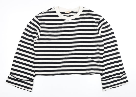 Womens UK Size 12 H&M Multicoloured Cropped T-Shirt