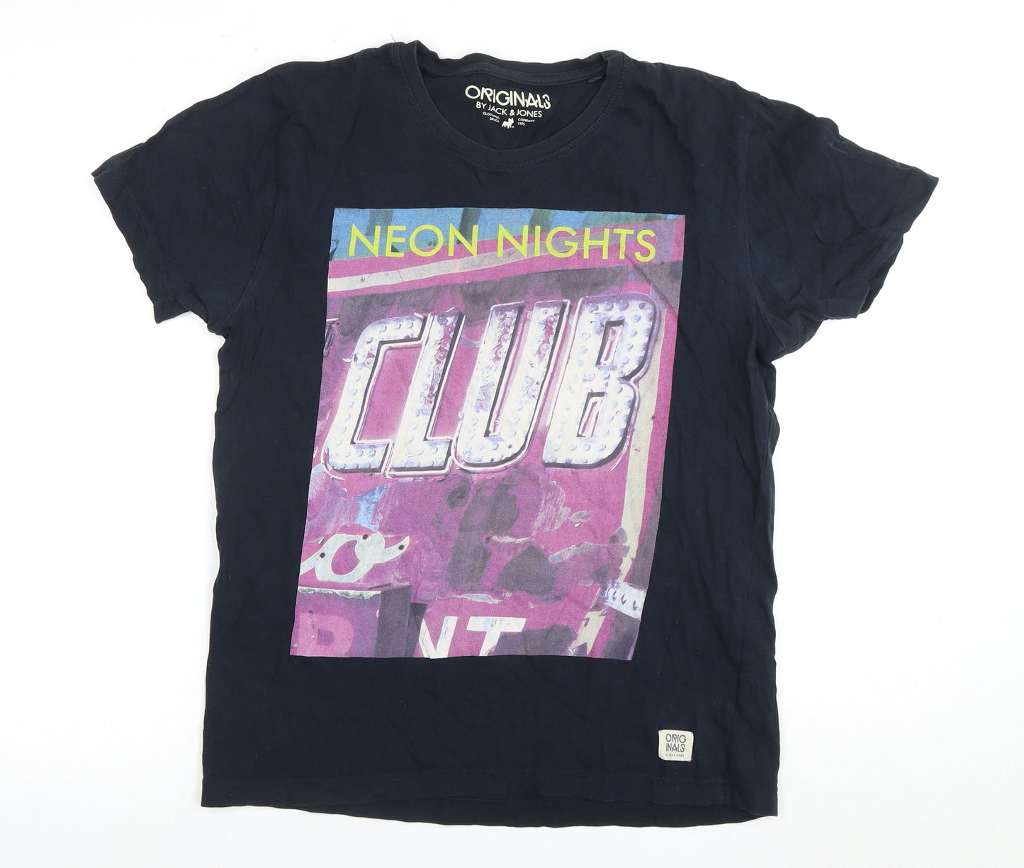 Mens UK Size L JACK & JONES Black  T-Shirt