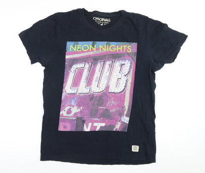 Mens UK Size L JACK & JONES Black  T-Shirt