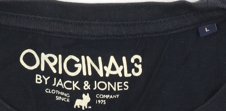 Mens UK Size L JACK & JONES Black  T-Shirt