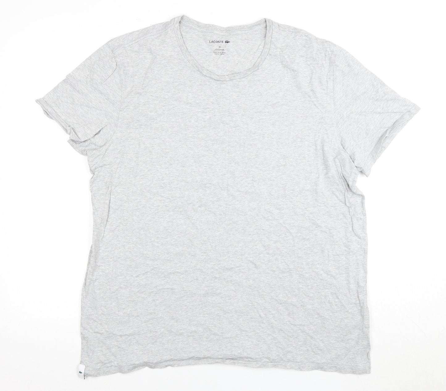 Lacoste Men’s Grey 2XL Crew Neck T-Shirt