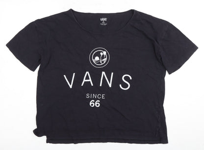 Vans Women's Black Basic T-Shirt, Size S, Casual Wear