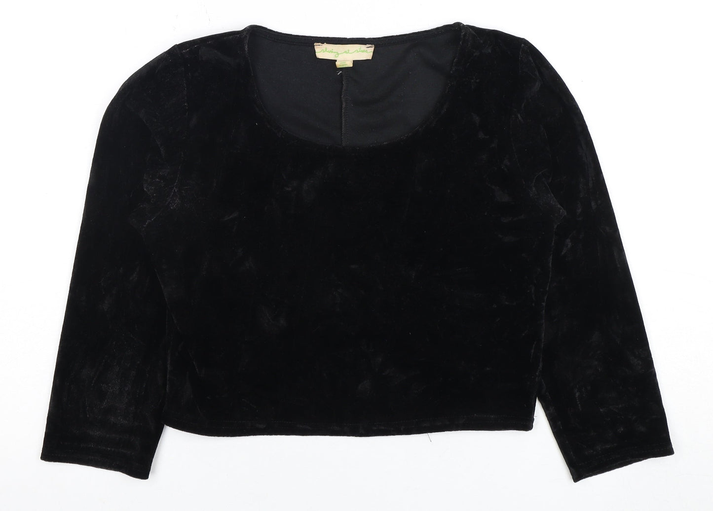 Womens UK Size L Staring at Stars Black Basic Blouse