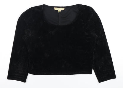 Womens UK Size L Staring at Stars Black Basic Blouse