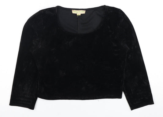 Womens UK Size L Staring at Stars Black Basic Blouse