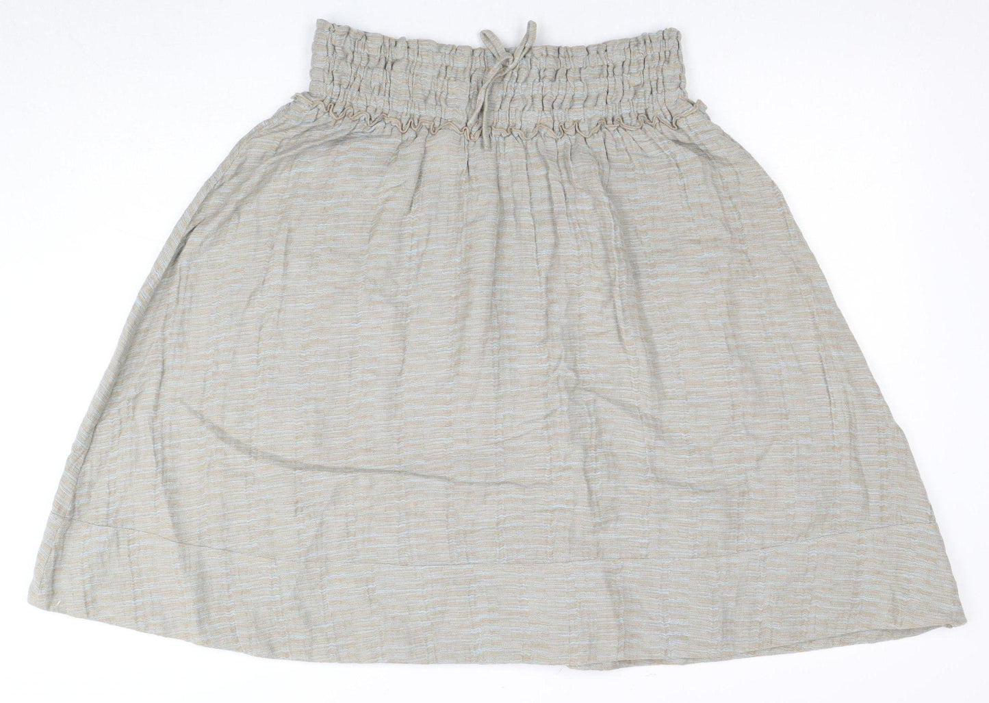 H&M Women's Beige A-Line Skirt With Pockets - Size 10
