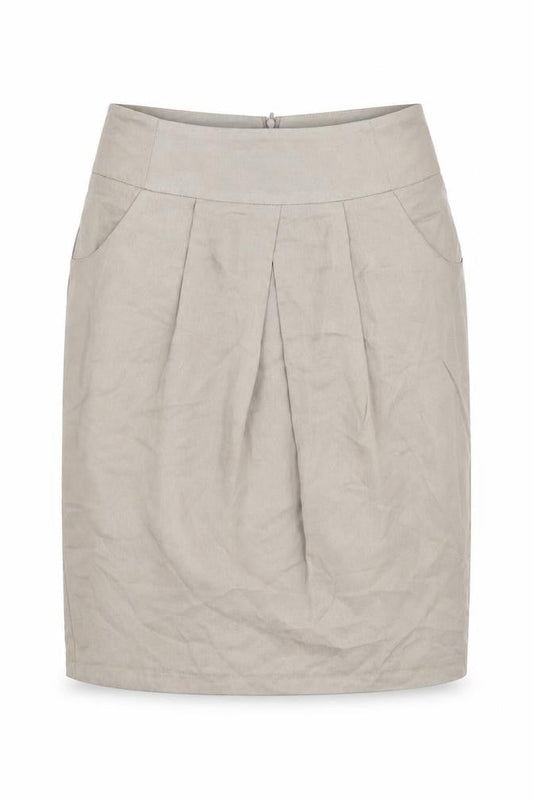 Front view of Wallis Women's Beige Pencil Skirt, size 10