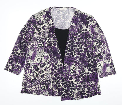 Bassini Womens Multicoloured Animal Print Top Size 20