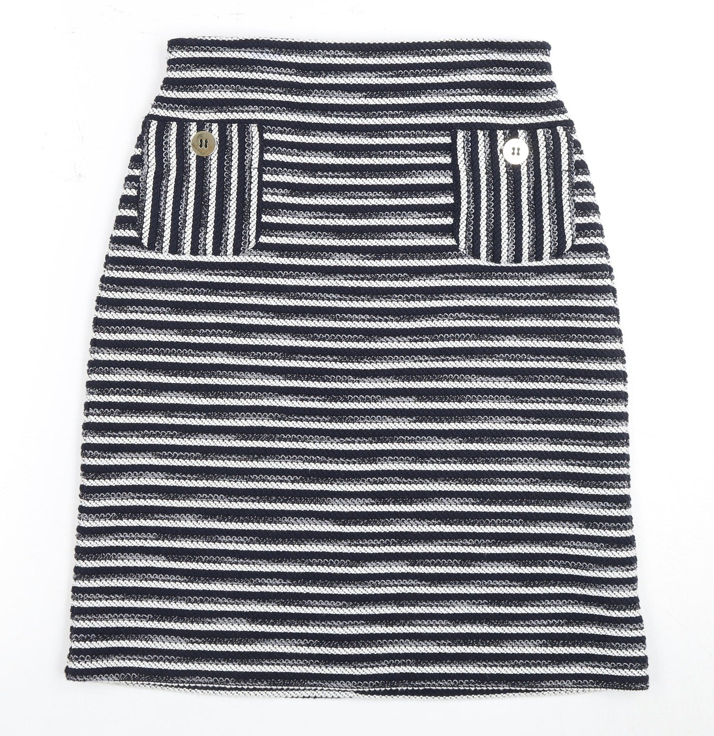 Iblues Women's Multicoloured Striped Pencil Skirt