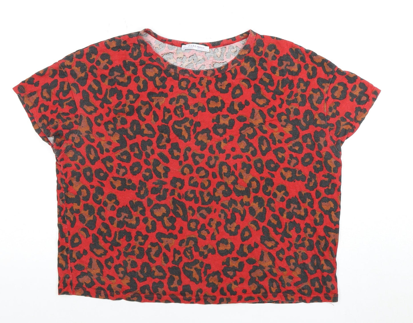 Womens UK Size 8 Zara Multicoloured Basic T-Shirt